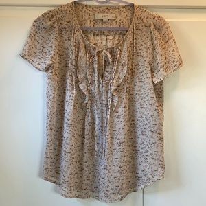 Ann Taylor Loft Petite Sheer Blouse